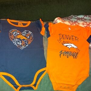 NFL Kids Bodysuit Set - Navy and Orange